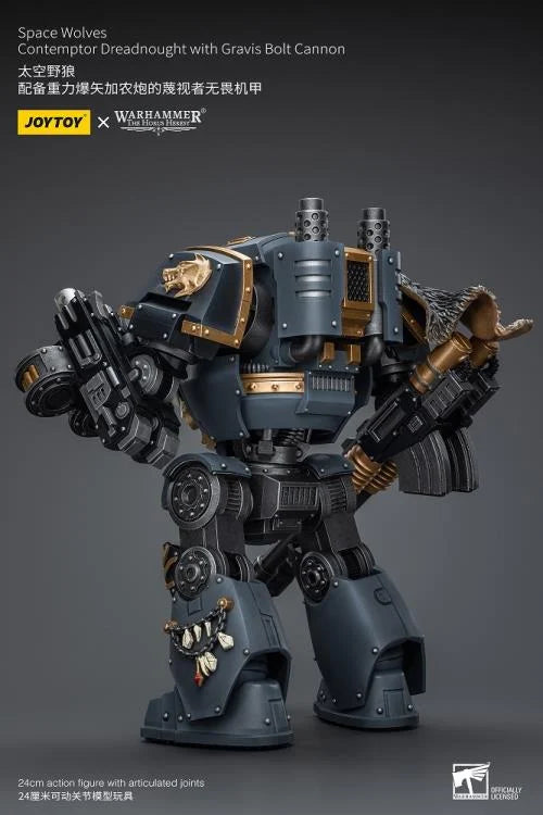 Warhammer 40K Space Wolves Contemptor Dreadnought with Gravis Bolt Cannon 1/18 Scale Action Figure