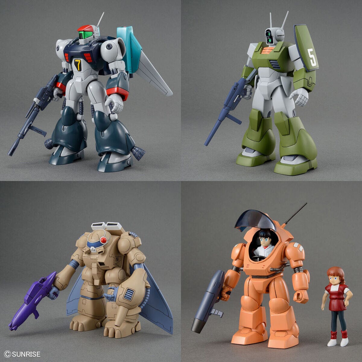 Round Vernian Vifam Wave 1 Set of 4 Figures Model Kit