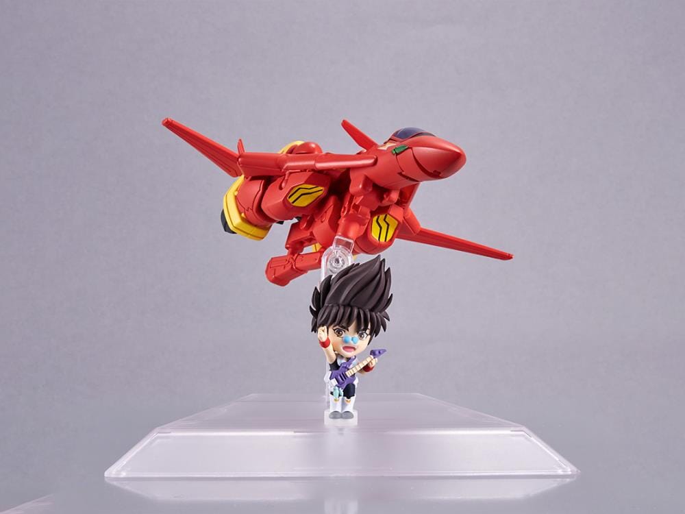 Macross 7 Tiny Session VF-19 Custom Fire Valkyrie & Nekki Basara Figure Set