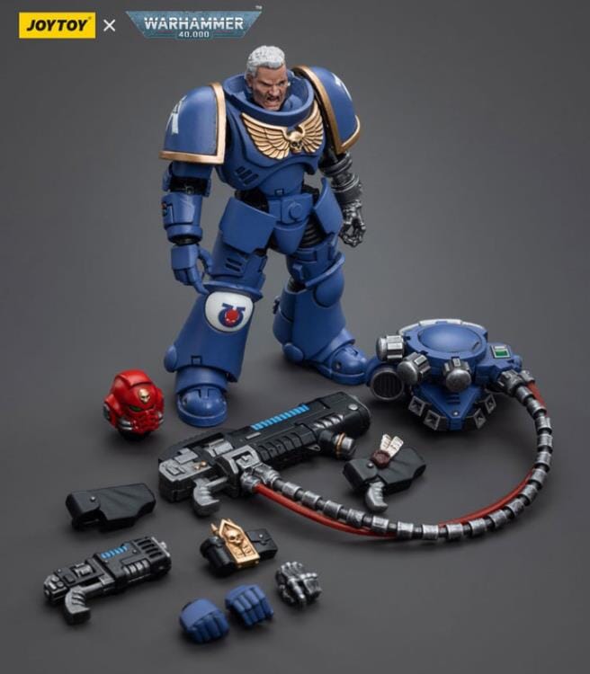 Warhammer 40K Ultramarines Hellblasters Sergeant Ulaxes 1/18 Scale Figure