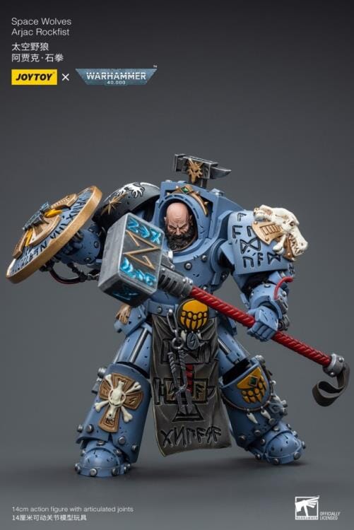 Warhammer 40K Space Wolves Arjac Rockfist 1/18 Scale Figure