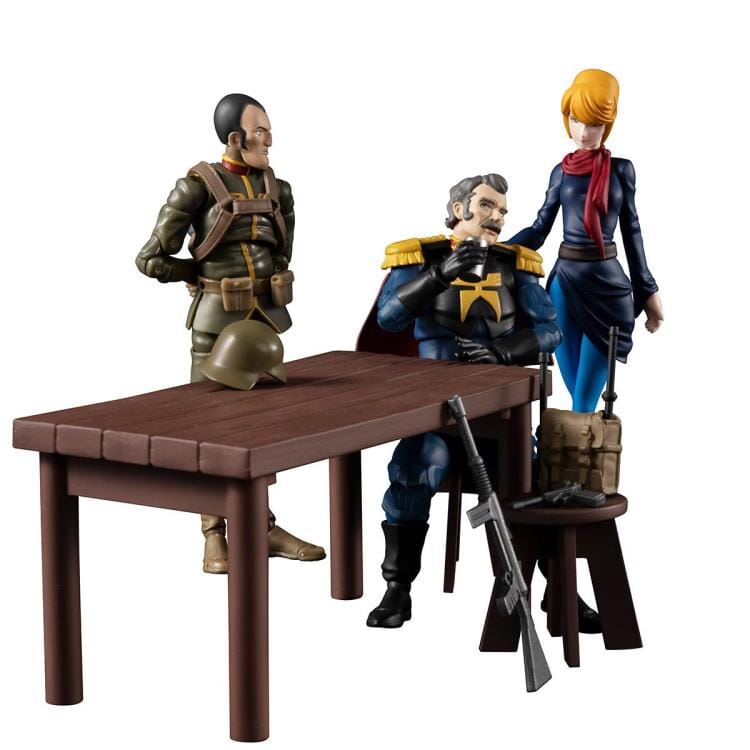 Mobile Suit Gundam G.M.G. Principality of Zeon Team Ramba Ral & Motorcycle Set (With Gift)