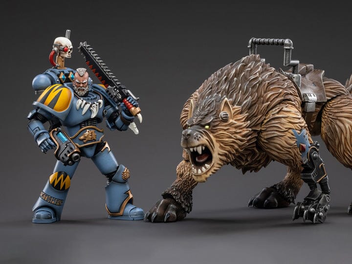 Warhammer 40K Space Wolves Thunderwolf Cavalry Bjane 1/18 Scale Figure (Reissue)