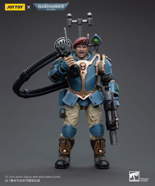 Warhammer 40k Astra Militarum Tempestus Scions Command Squad 55th Kappic Eagles Vox Operator 1/18 Scale Figure