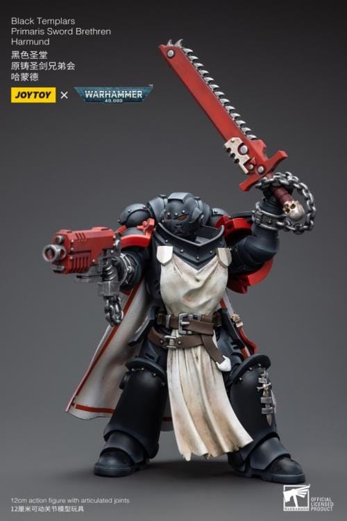 Warhammer 40K Black Templars Primaris Sword Brethren Harmund 1/18 Scale Figure