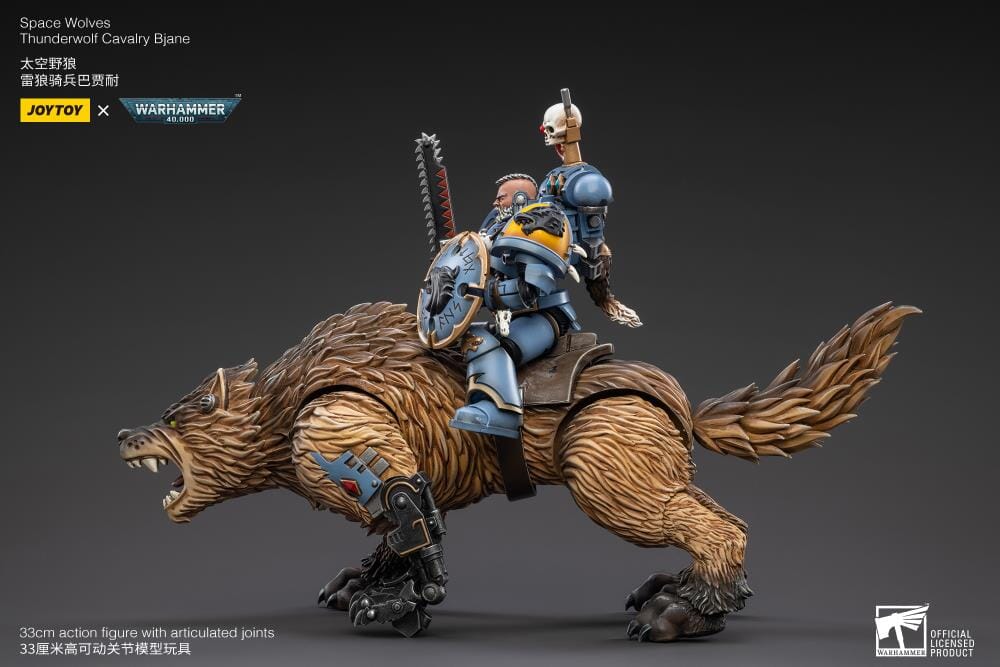 Warhammer 40K Space Wolves Thunderwolf Cavalry Bjane 1/18 Scale Figure (Reissue)