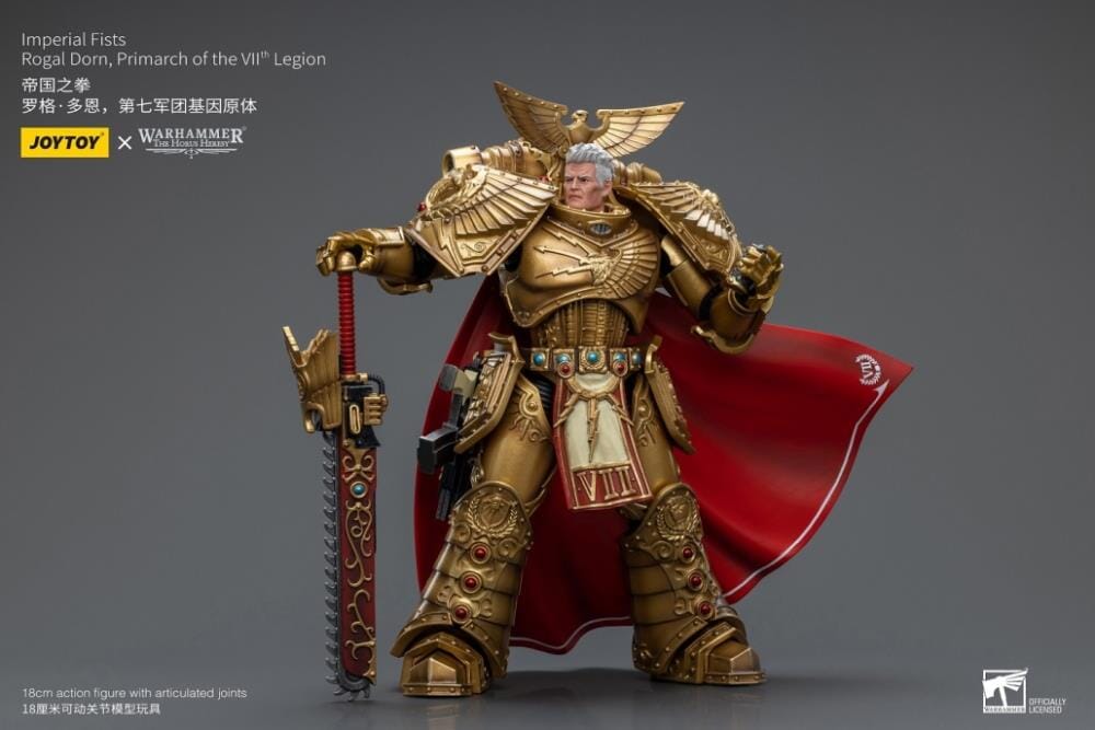 Warhammer 40K Imperial Fists Rogal Dorn, Primarch of the VIIth Legion 1/18 Scale Action Figure (Reissue)