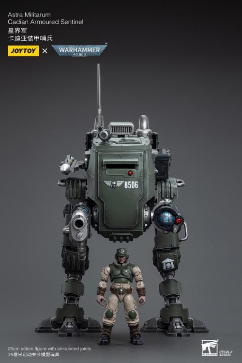 Warhammer 40K Astra Militarum Cadian Armoured Sentinel 1/18 Scale Figure