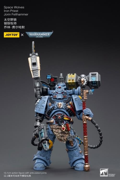 Warhammer 40K Space Wolves Iron Priest Jorin Fellhammer 1/18 Scale Figure