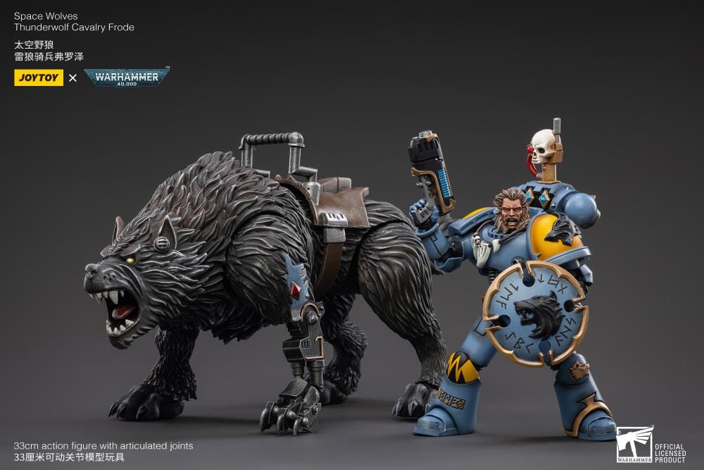 Warhammer 40K Space Wolves Thunderwolf Cavalry Frode 1/18 Scale Figure (Reissue)