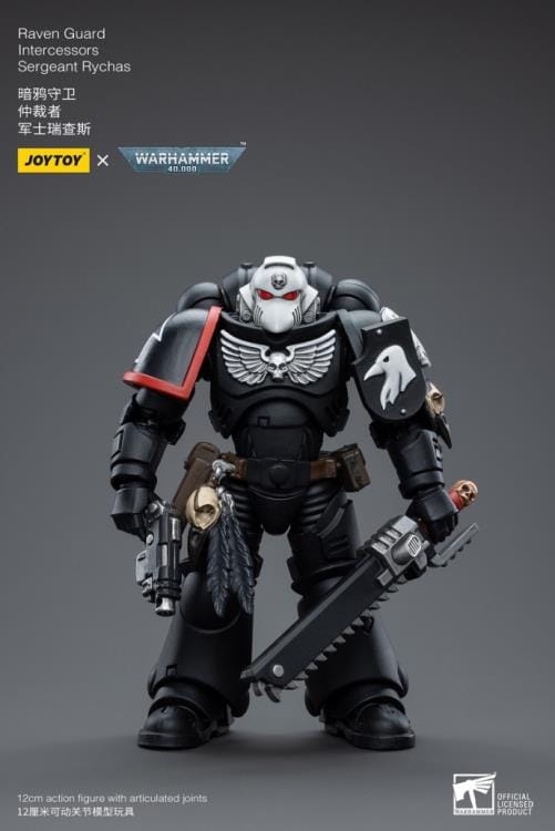 Warhammer 40K Raven Guard Intercessors Sergeant Rychas 1/18 Scale Figure (Reissue)