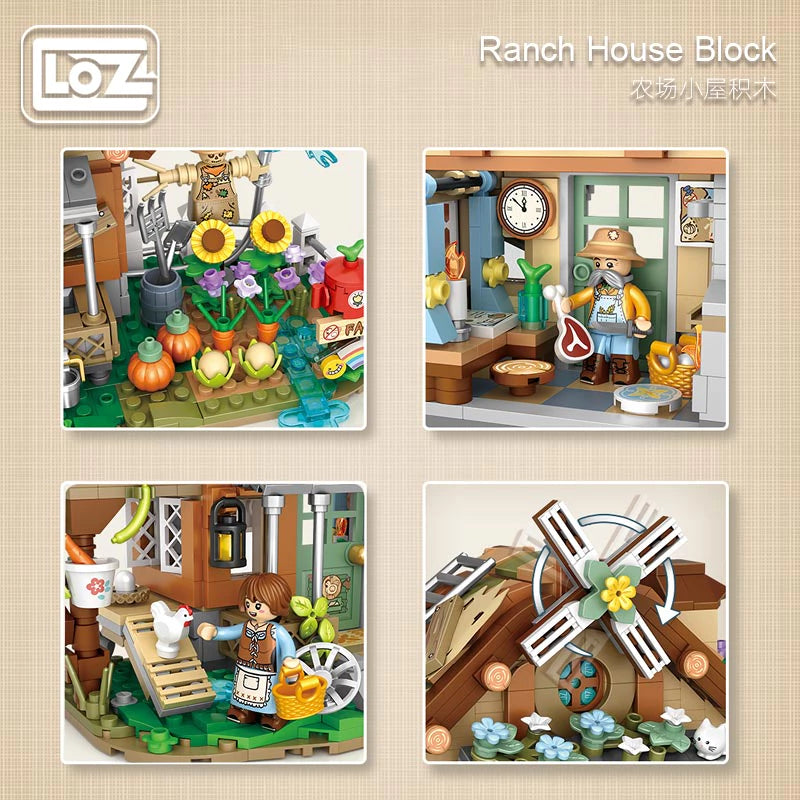 LOZ Creator Series 1281 Farm Cottage Autumn House Ranch