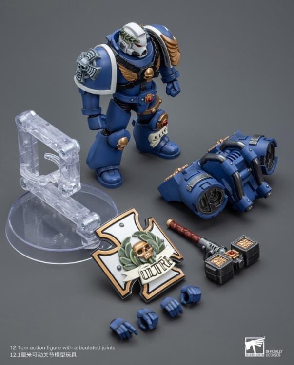 Warhammer 40k Ultramarines Vanguard Veteran with Thunder Hammer & Storm Shield 1/18 Scale Figure