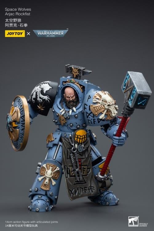 Warhammer 40K Space Wolves Arjac Rockfist 1/18 Scale Figure