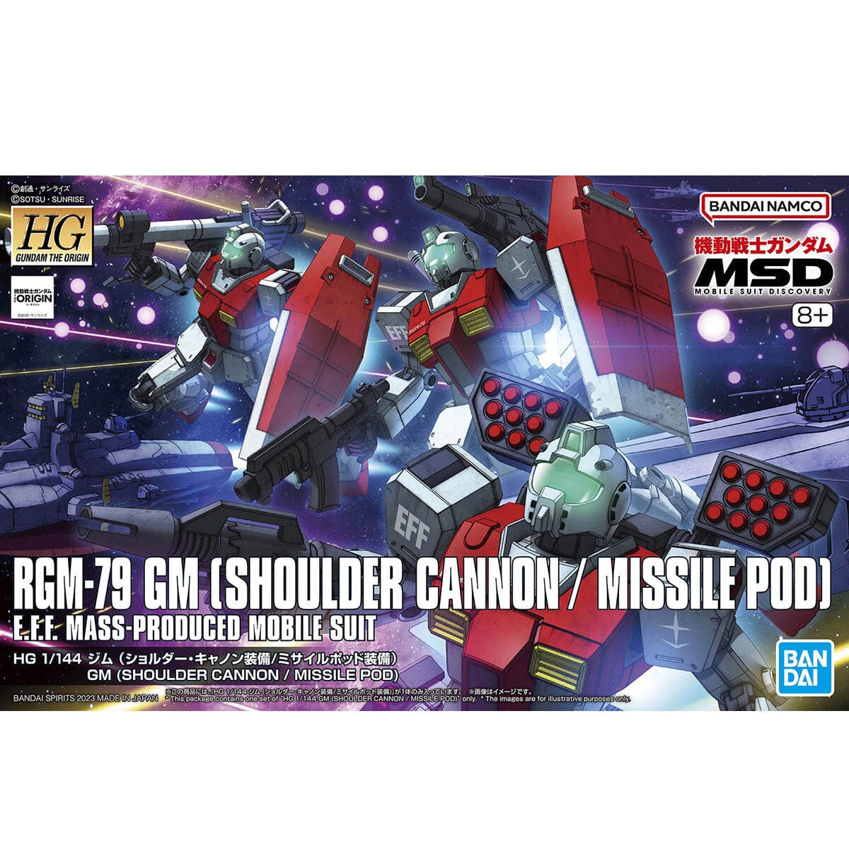 HG 1/144 GM (Shoulder Cannon Equipped/Missile Pod Equipped)