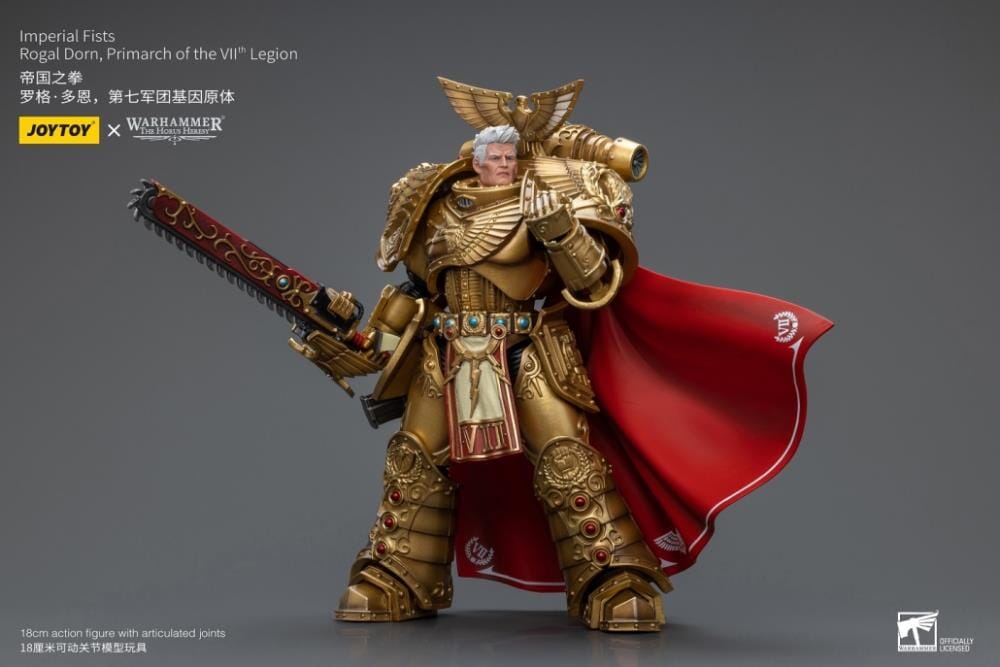 Warhammer 40K Imperial Fists Rogal Dorn, Primarch of the VIIth Legion 1/18 Scale Action Figure (Reissue)