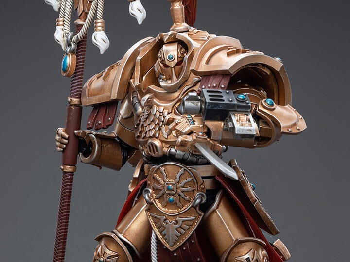 Warhammer 40K Adeptus Custodes Vexilus Praetor in Allarus Terminator Armor Phelam Tolguror 1/18 Scale Figure