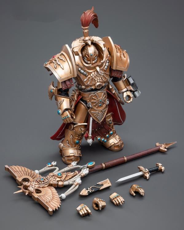 Warhammer 40K Adeptus Custodes Vexilus Praetor in Allarus Terminator Armor Phelam Tolguror 1/18 Scale Figure