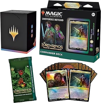 Magic The Gathering Lord of the Rings Universes Beyond Commander Deck Display (4 Decks)