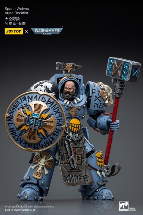 Warhammer 40K Space Wolves Arjac Rockfist 1/18 Scale Figure