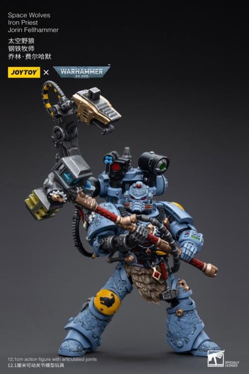 Warhammer 40K Space Wolves Iron Priest Jorin Fellhammer 1/18 Scale Figure