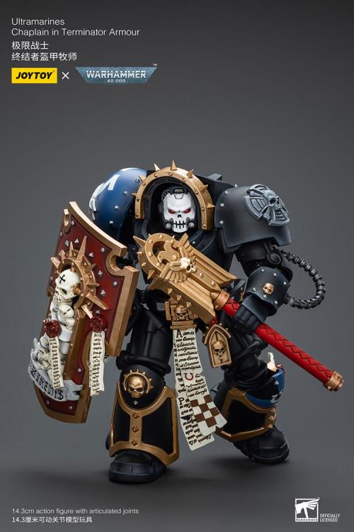 Warhammer 40K Ultramarines Chaplain in Terminator Armor 1/18 Scale Action Figure