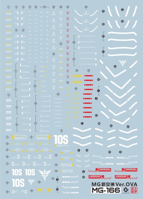 E63 MG Sinanju Ver. OVA Decal Sheet