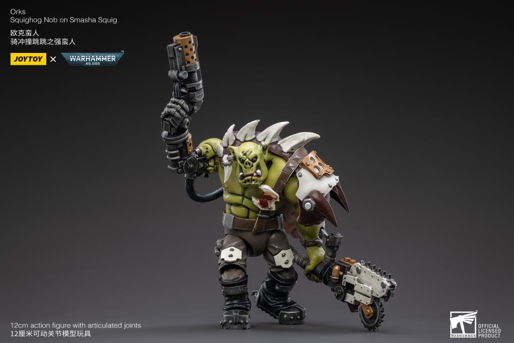 Warhammer 40K Orks Squighog Nob On Smasha Squig 1/18 Scale Figure Set