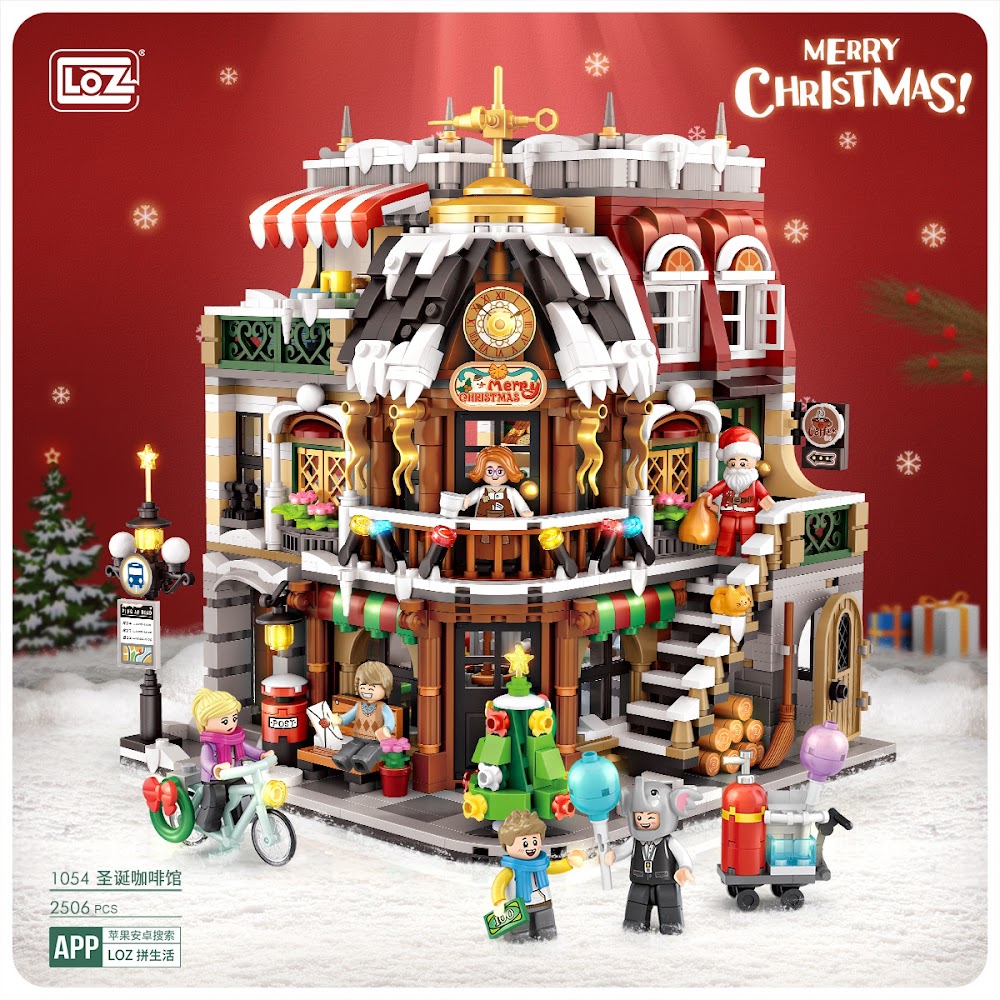 LOZ Creative 1054 Christmas Coffee Shop