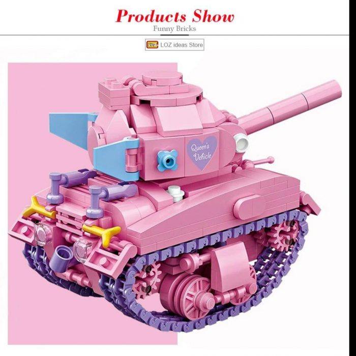 LOZ Creative 1118 Sherman Tank (Pink)