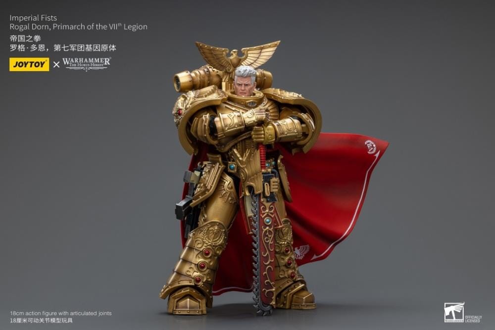 Warhammer 40K Imperial Fists Rogal Dorn, Primarch of the VIIth Legion 1/18 Scale Action Figure (Reissue)