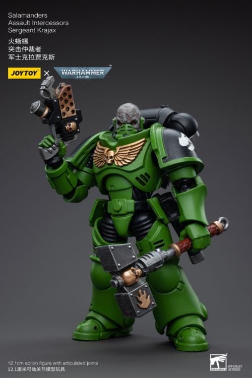 Warhammer 40K Salamanders Assault Intercessors Sergeant Krajax 1/18 Scale Figure