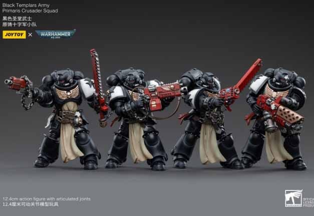 Warhammer 40K Black Templars Primaris Crusader Squad 1/18 Scale Figure Set