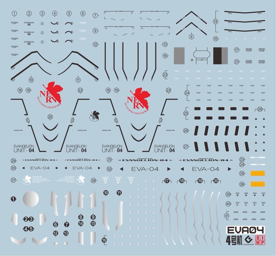 C76 RG Evangelion Unit 04 Water Decal Sheet