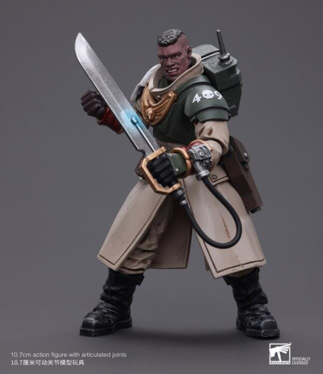 Warhammer 40k Astra Militarum Cadian Command Squad Commander with Power Sword 1/18 Scale Figure