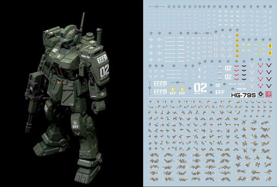 C81 HGUC GM Spartan Decal Sheet