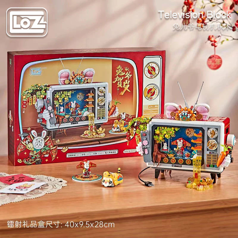 LOZ Creator Series 1073 Rabbit Master TV New Year Spring Festival National Tide