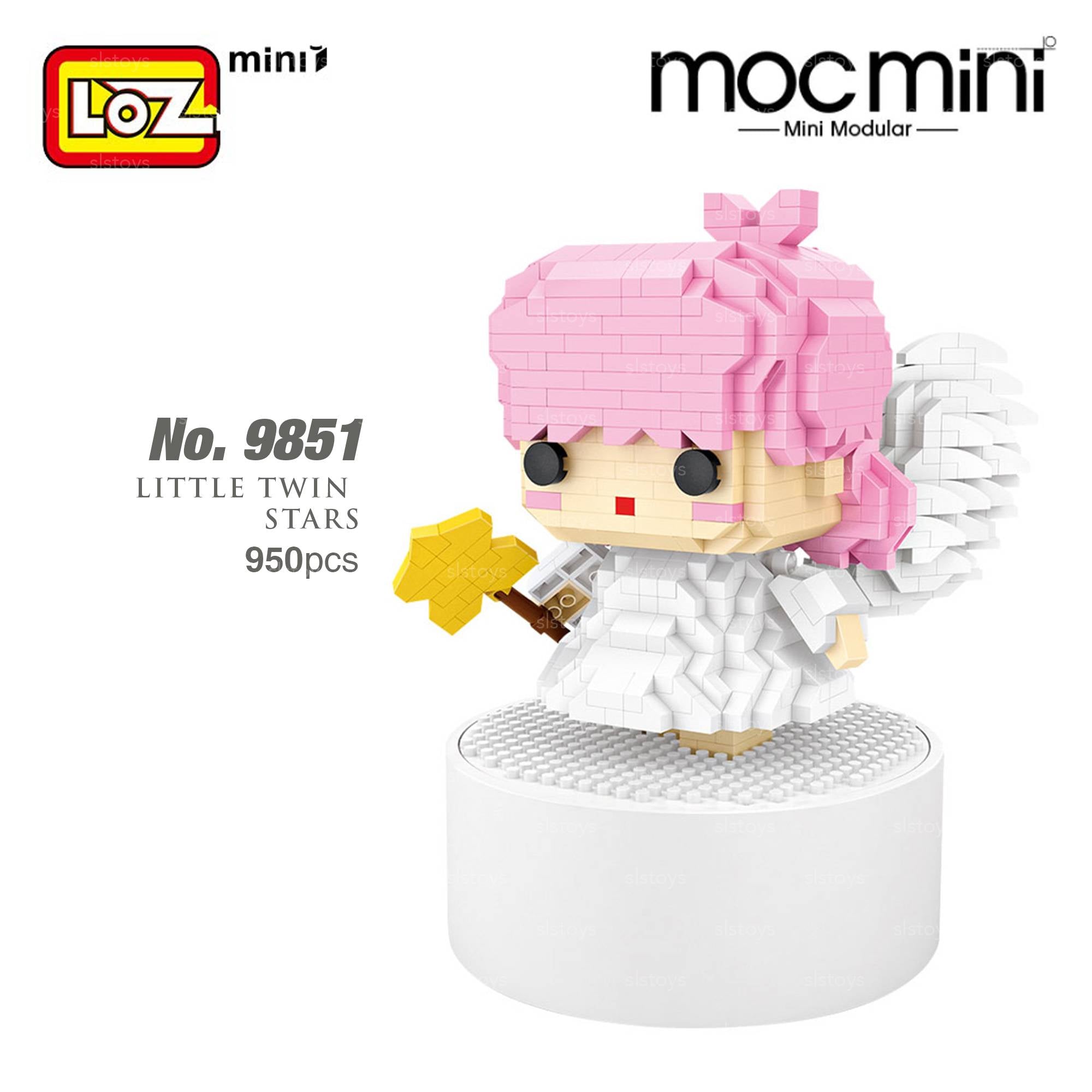 LOZ IDEAS Mini Block 9851 Angel (wind up music box)（Pink）