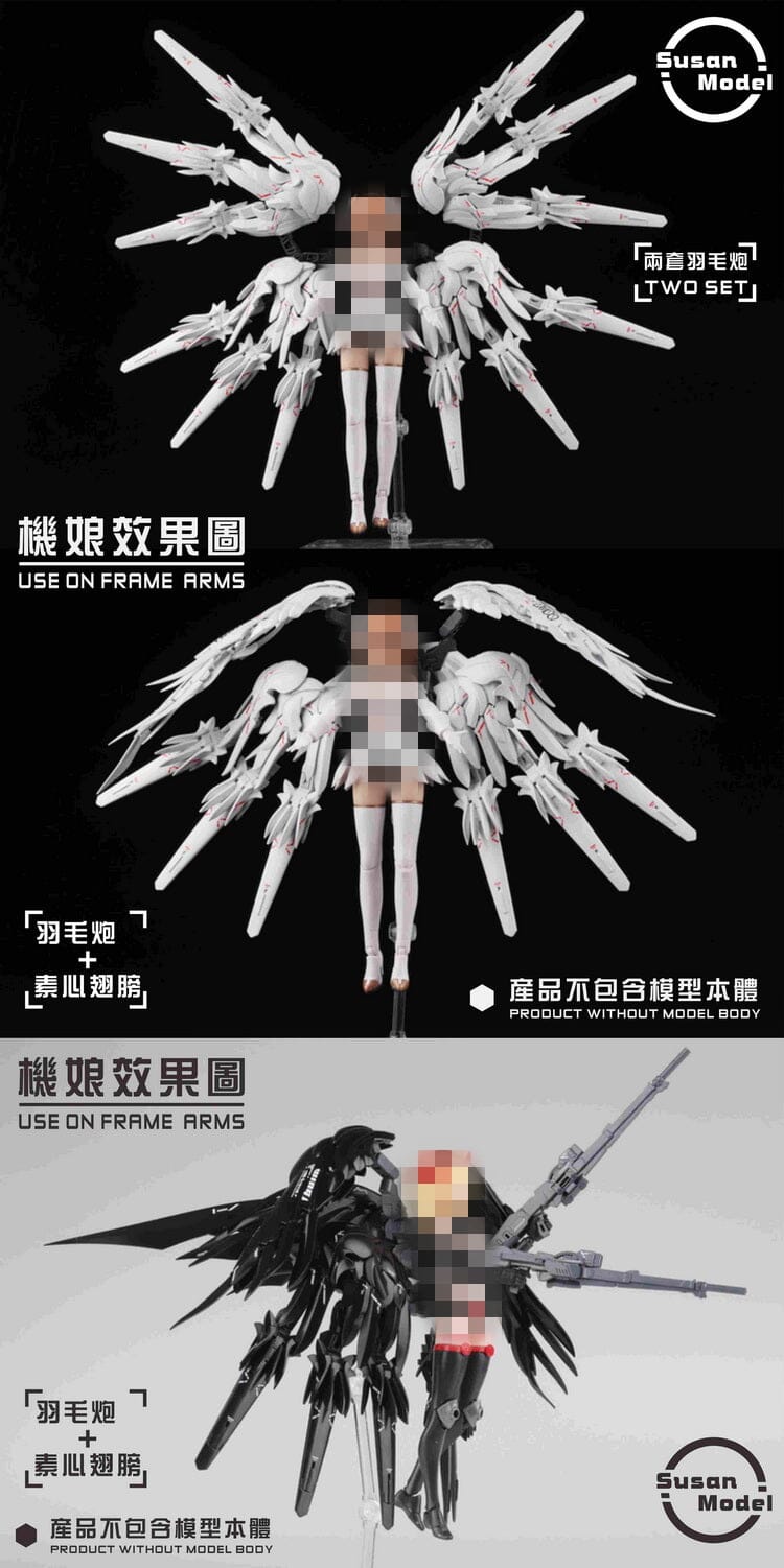 [SU016-A] Susan Models 1/144 RG Wing Gundam Snow White Wings and Cannons