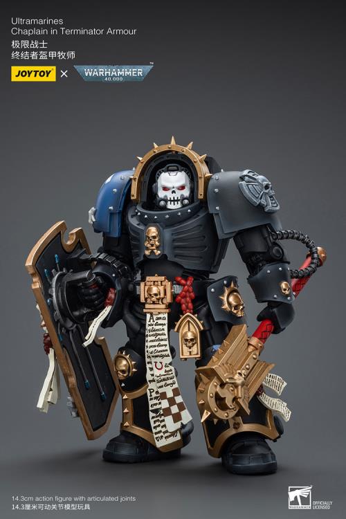 Warhammer 40K Ultramarines Chaplain in Terminator Armor 1/18 Scale Action Figure