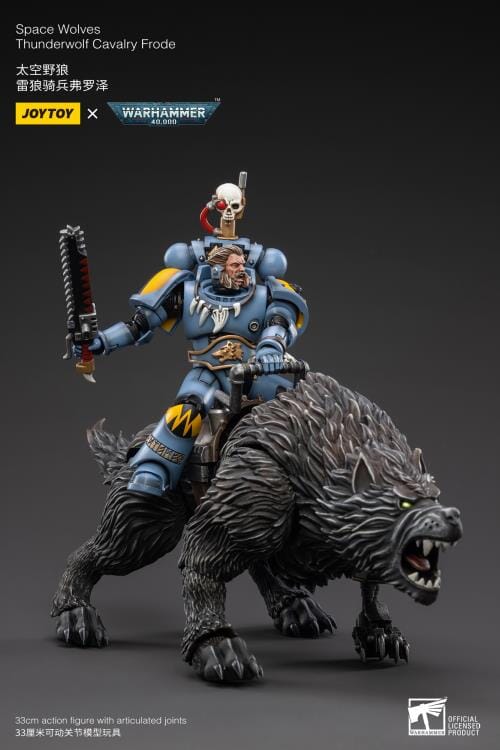 Warhammer 40K Space Wolves Thunderwolf Cavalry Frode 1/18 Scale Figure (Reissue)