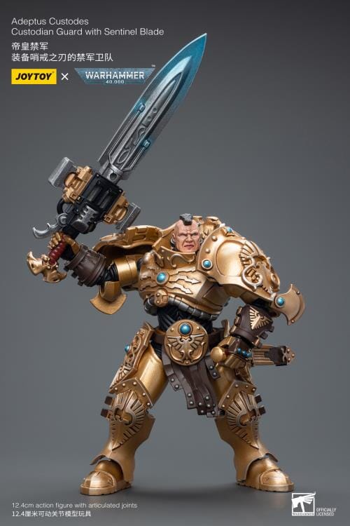 Warhammer 40K Adeptus Custodes Custodian Guard with Sentinel Blade 1/18 Scale Figure