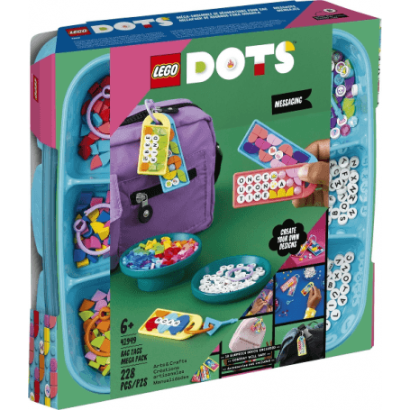 LEGO DOTS Bag Tags Mega Pack – Messaging 41949 DIY Customizable Craft Kit