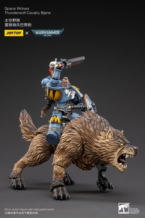 Warhammer 40K Space Wolves Thunderwolf Cavalry Bjane 1/18 Scale Figure (Reissue)