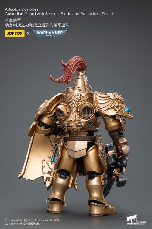 Warhammer 40K Adeptus Custodes Custodian Guard with Sentinel Blade and Praesidium Shield 1/18 Scale Figure