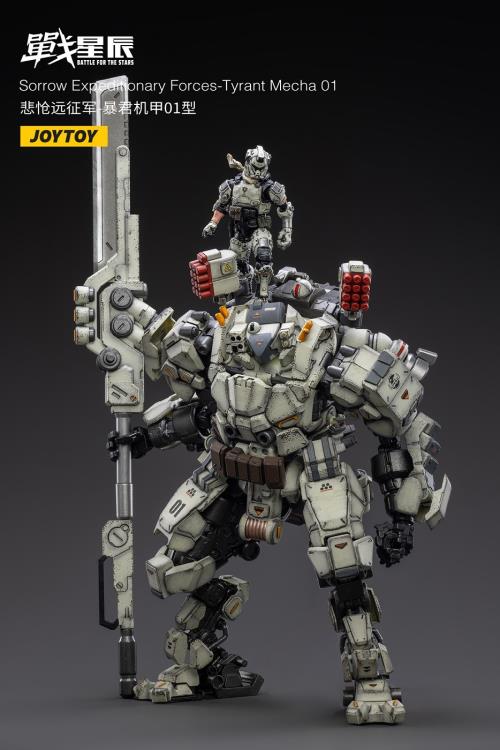 Battle for the Stars Sorrow Expeditionary Forces Tyrant Mecha 01 With Pilot 1/18 Scale Figure Set