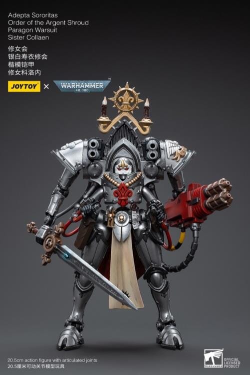 Warhammer 40k Adepta Sororitas Battle Sisters Order of the Argent Shroud Paragon Warsuit Sister Collaen 1/18 Scale Figure