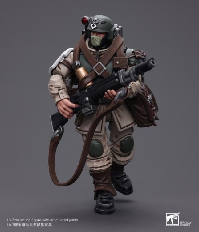 Warhammer 40k Astra Militarum Cadian Command Squad Veteran with Medi-pack 1/18 Scale Figure