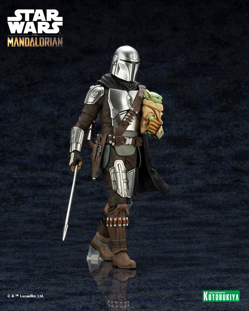 The Mandalorian ArtFX+ The Mandalorian & Grogu with Beskar Staff Statue