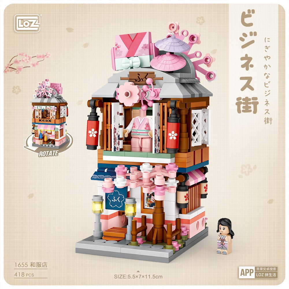 LOZ Mini Blocks 1655 Japanese Kimono Shop